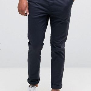 ASOS DESIGN slim chinos in navy - 34x32
